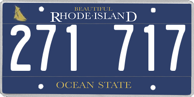 RI license plate 271717