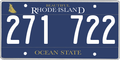 RI license plate 271722