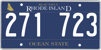 RI license plate 271723