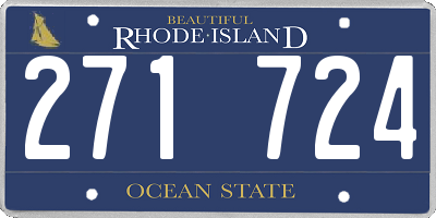 RI license plate 271724