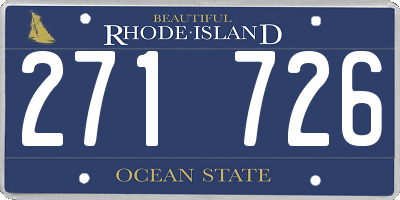 RI license plate 271726