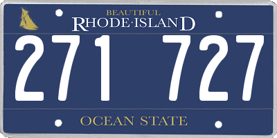 RI license plate 271727