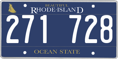 RI license plate 271728