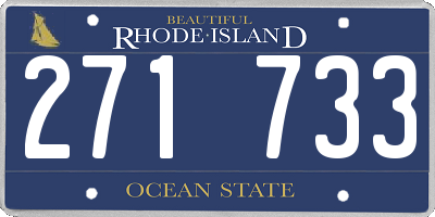 RI license plate 271733