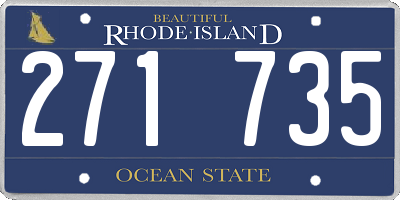 RI license plate 271735