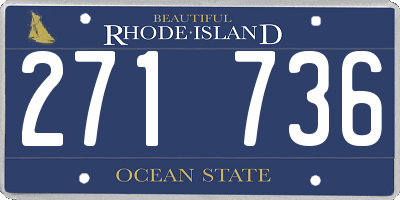 RI license plate 271736