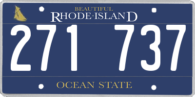 RI license plate 271737