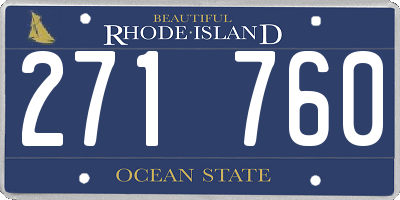 RI license plate 271760