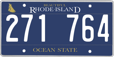 RI license plate 271764