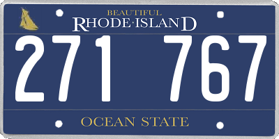 RI license plate 271767