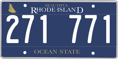 RI license plate 271771