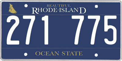 RI license plate 271775