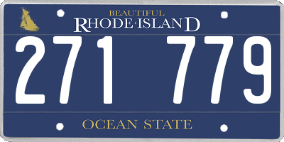 RI license plate 271779