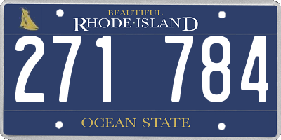 RI license plate 271784