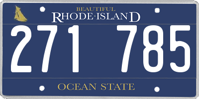 RI license plate 271785