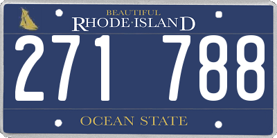 RI license plate 271788