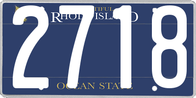 RI license plate 2718