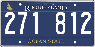 RI license plate 271812