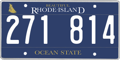 RI license plate 271814