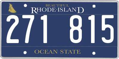 RI license plate 271815