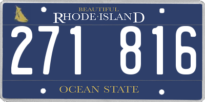 RI license plate 271816