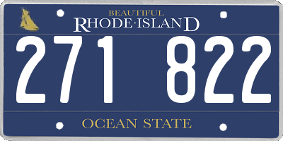 RI license plate 271822