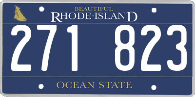 RI license plate 271823