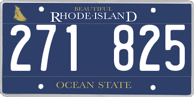 RI license plate 271825