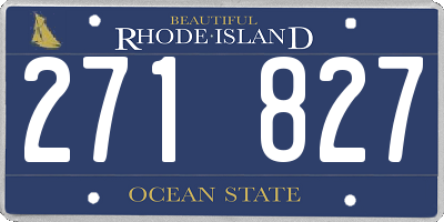 RI license plate 271827
