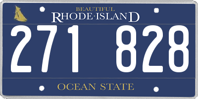 RI license plate 271828
