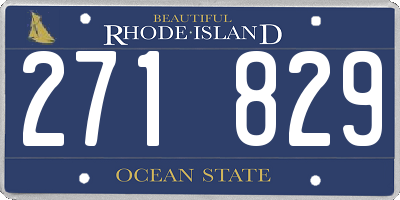 RI license plate 271829