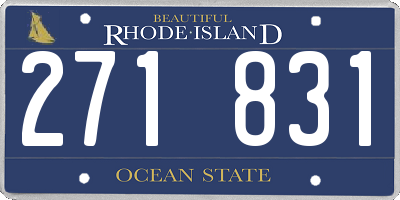 RI license plate 271831