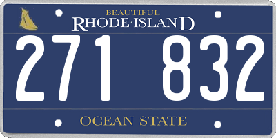 RI license plate 271832
