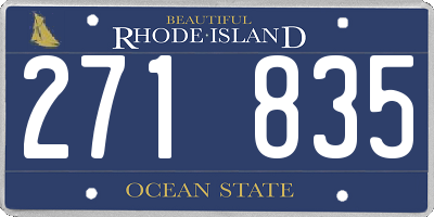 RI license plate 271835