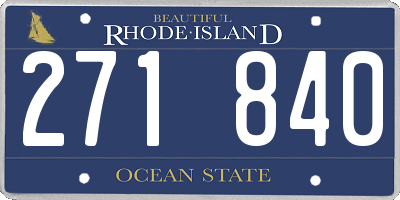 RI license plate 271840