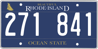 RI license plate 271841