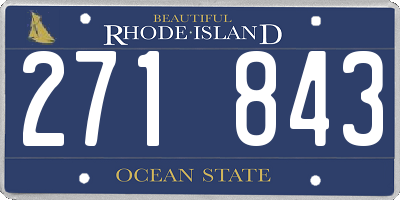 RI license plate 271843