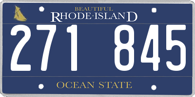 RI license plate 271845
