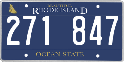 RI license plate 271847