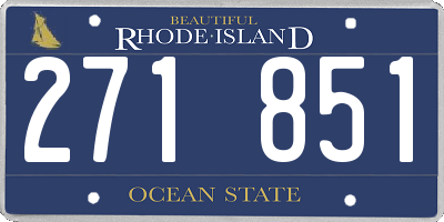 RI license plate 271851