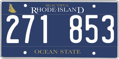 RI license plate 271853