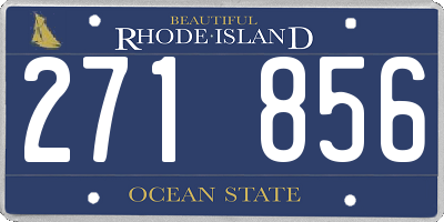 RI license plate 271856