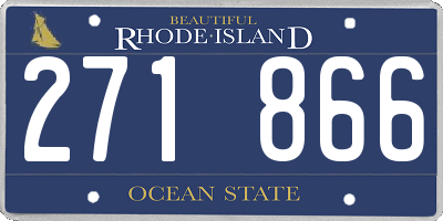 RI license plate 271866