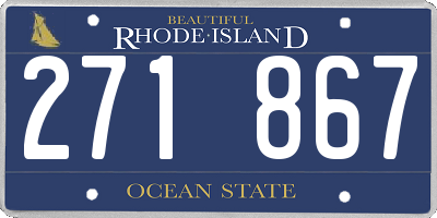 RI license plate 271867