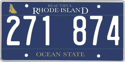 RI license plate 271874