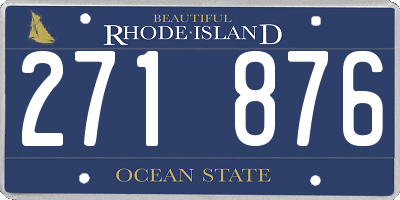 RI license plate 271876