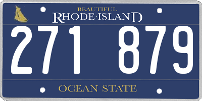 RI license plate 271879