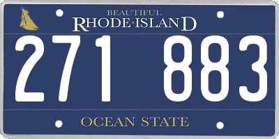 RI license plate 271883