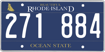 RI license plate 271884