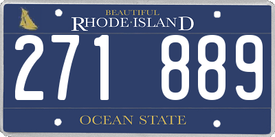 RI license plate 271889